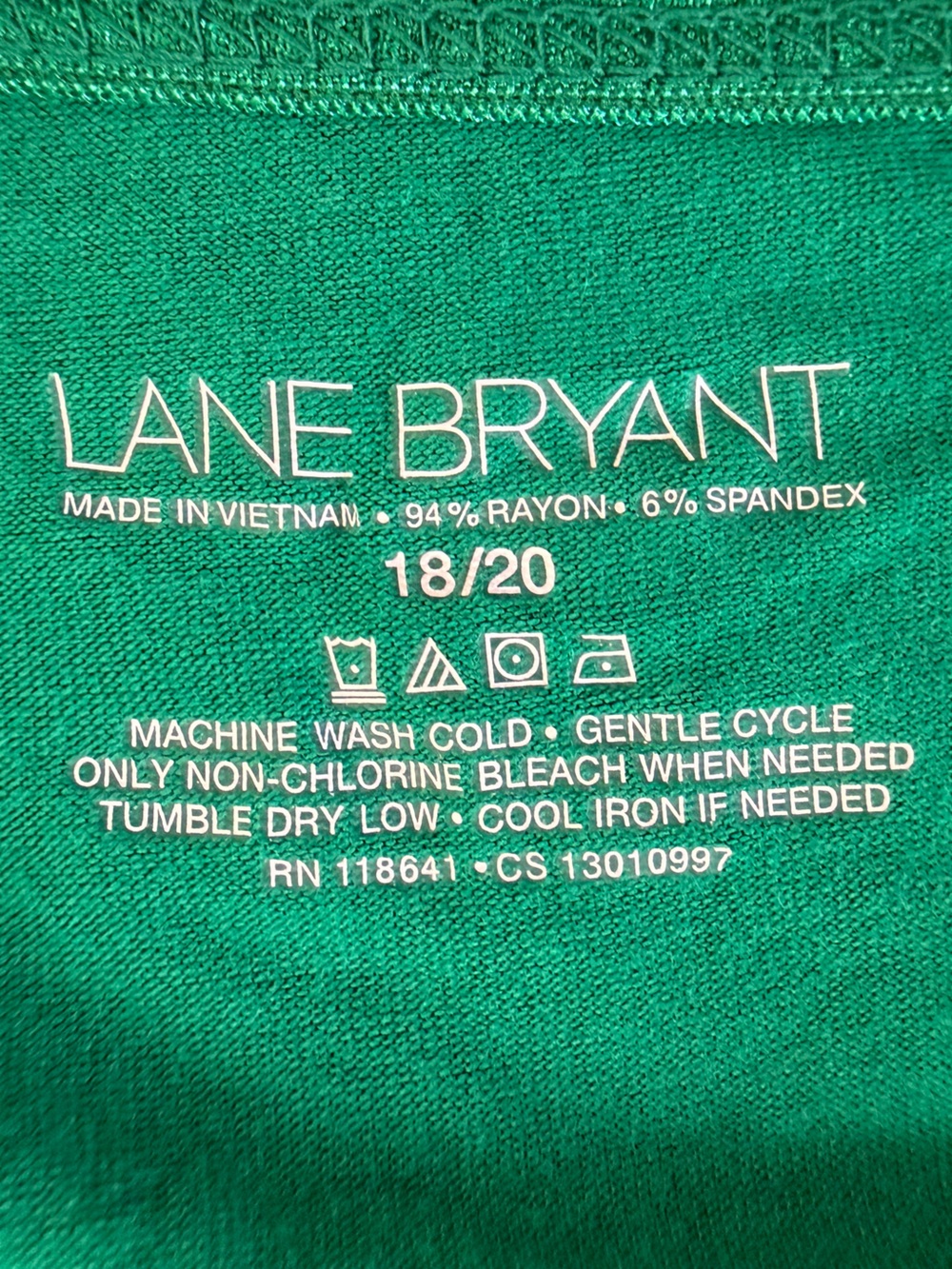 Y2K Lane Bryant Lace Trim Cami Tank Top NWT Plus Size 18/20 Emerald Green - Picture 4 of 6